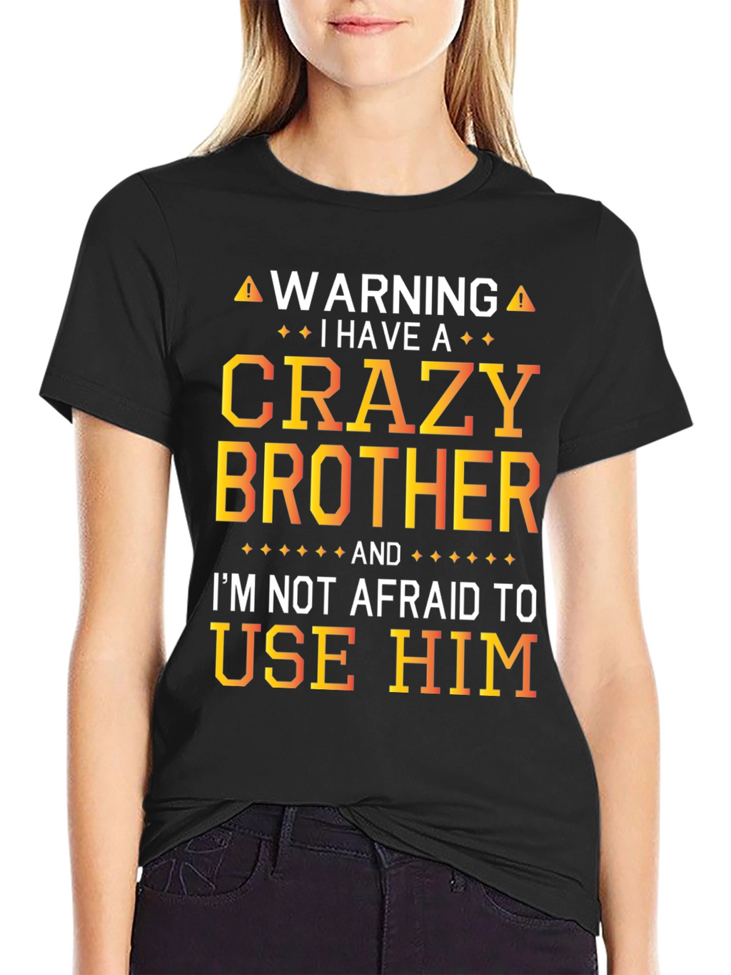Crazy Brother Warning Graphic T-Shirt
