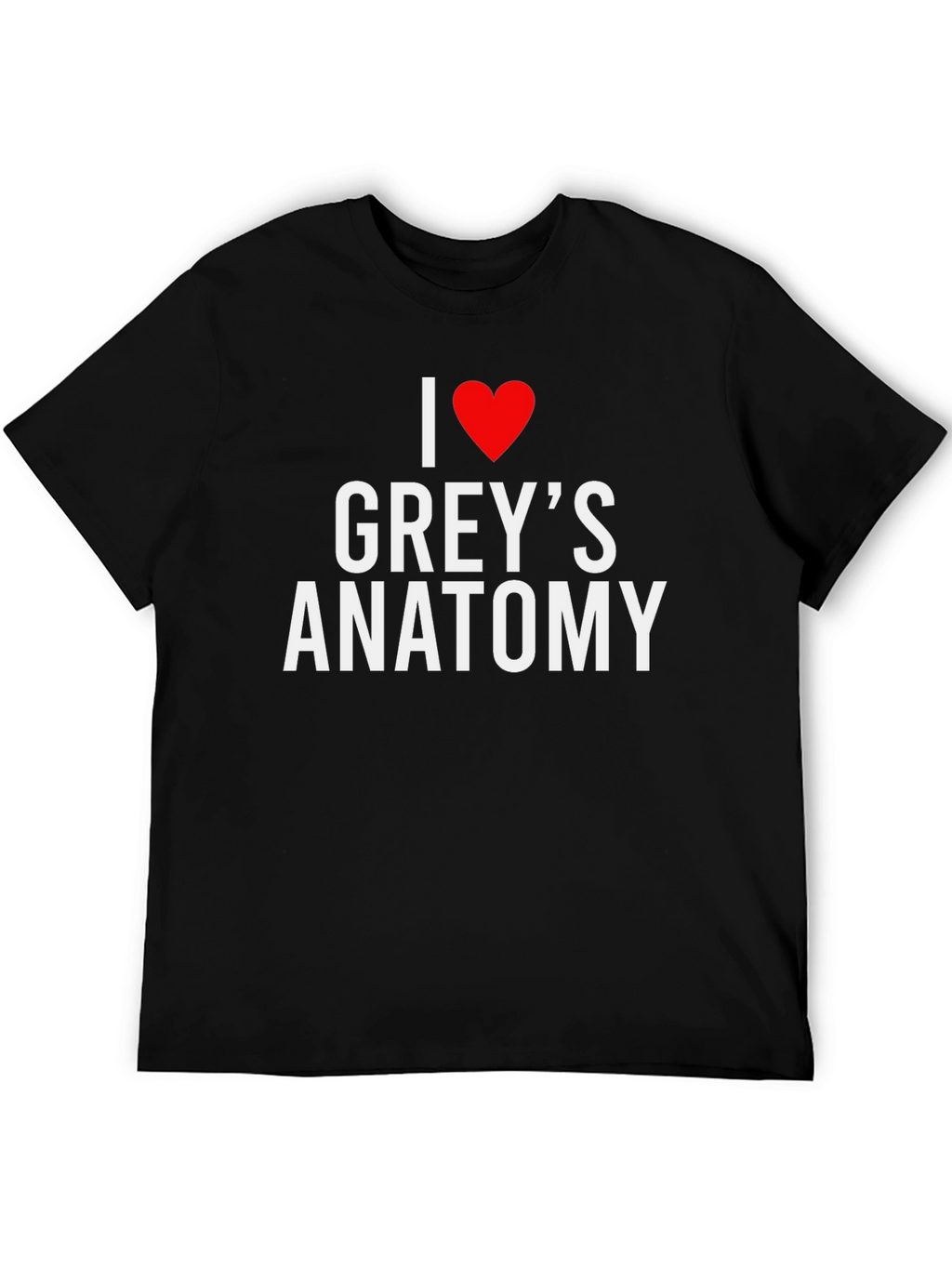 I Love Greys Anatomy Black T-Shirt