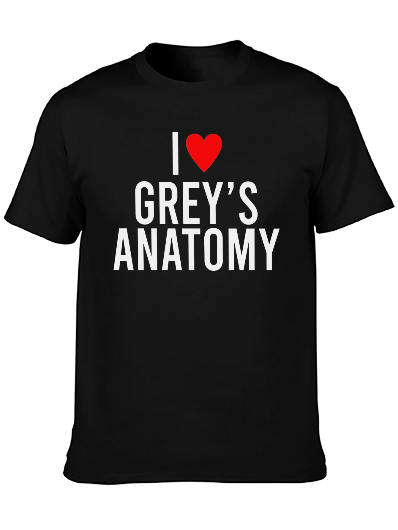 I Love Greys Anatomy Black T-Shirt