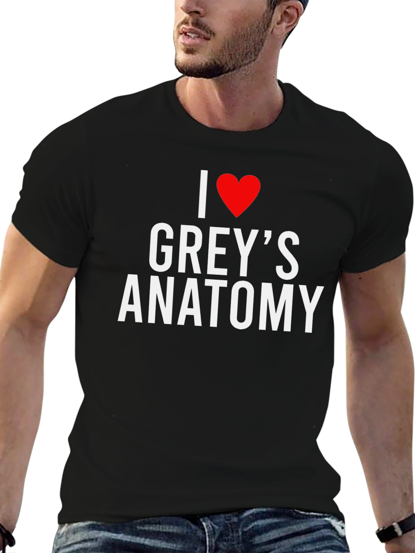 I Love Greys Anatomy Black T-Shirt
