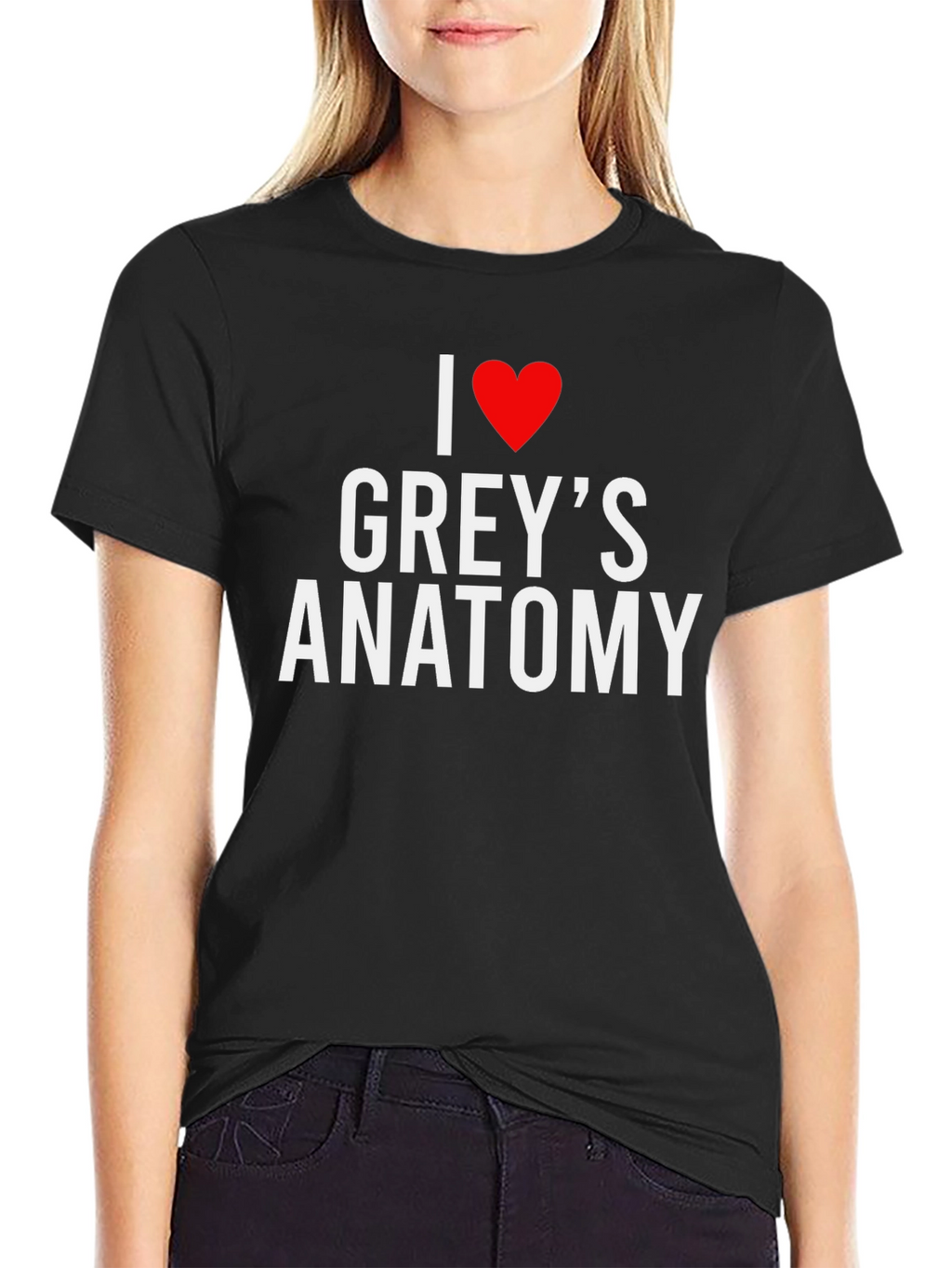 I Love Greys Anatomy Black T-Shirt