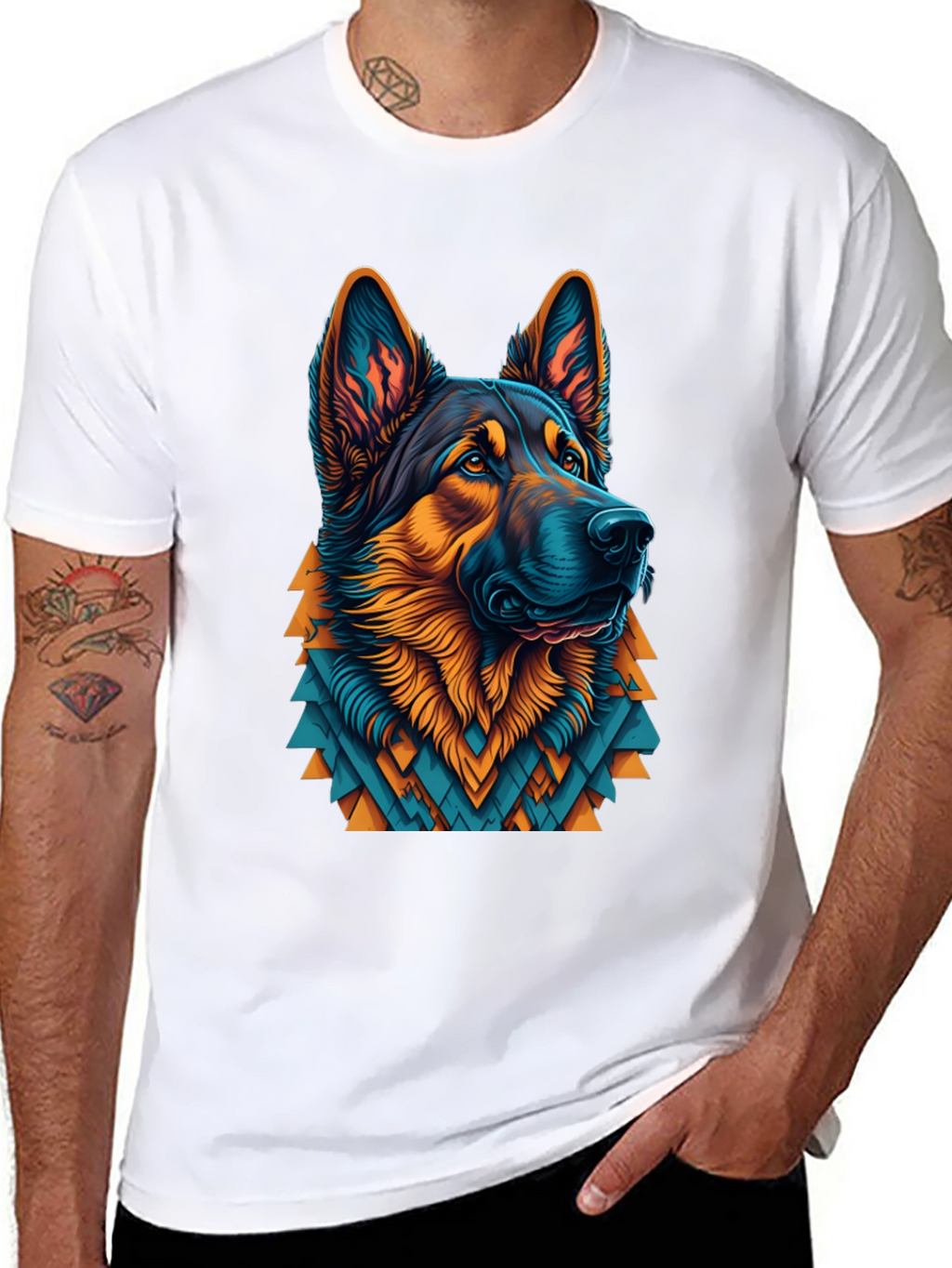 German Shepherd Graphic T-Shirt - Cool Dog Lover Tee