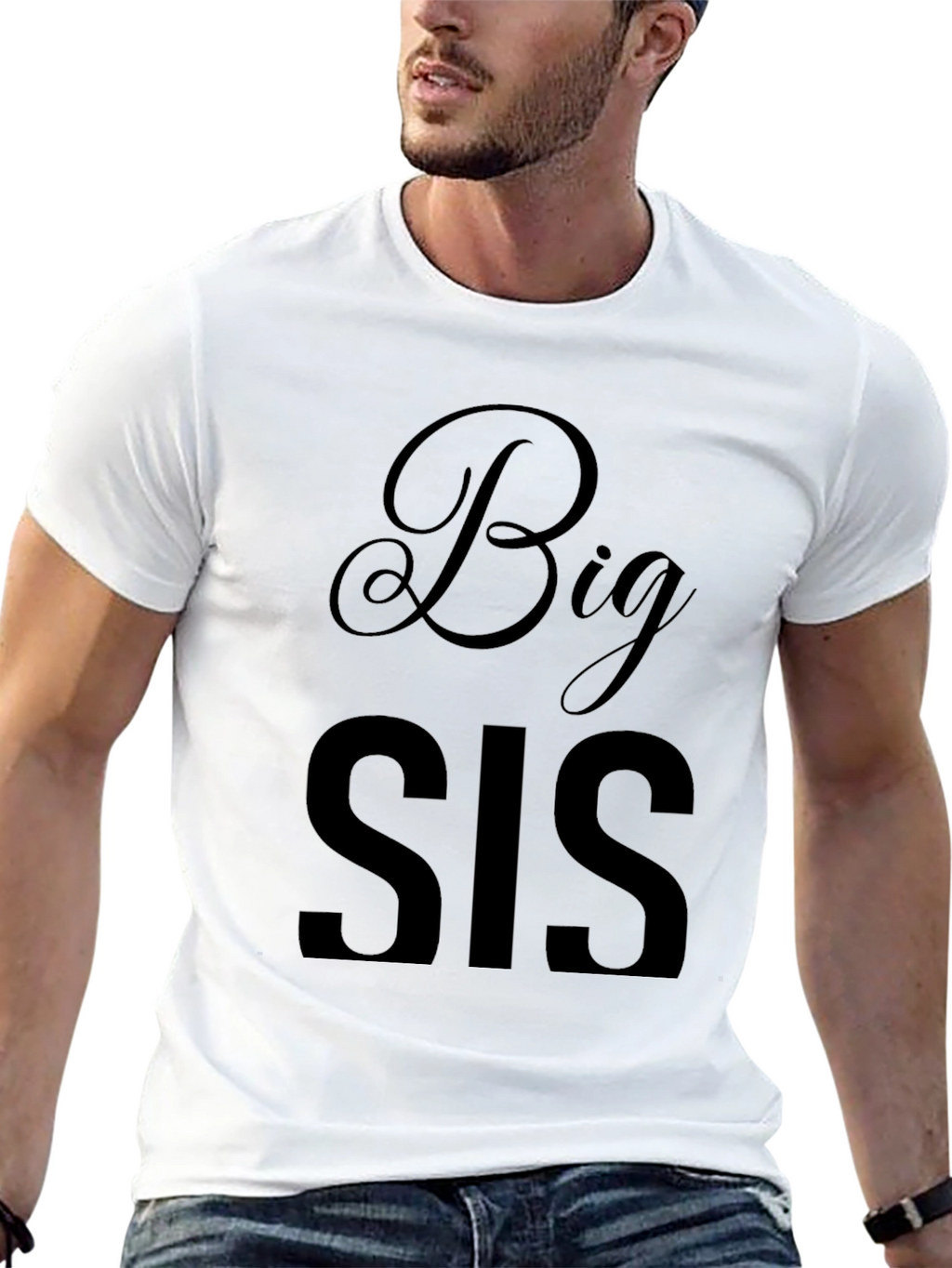 Big Sis Black Graphic Tee