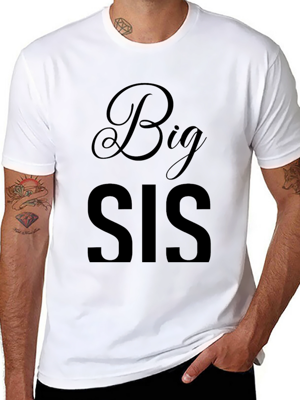 Big Sis Black Graphic Tee