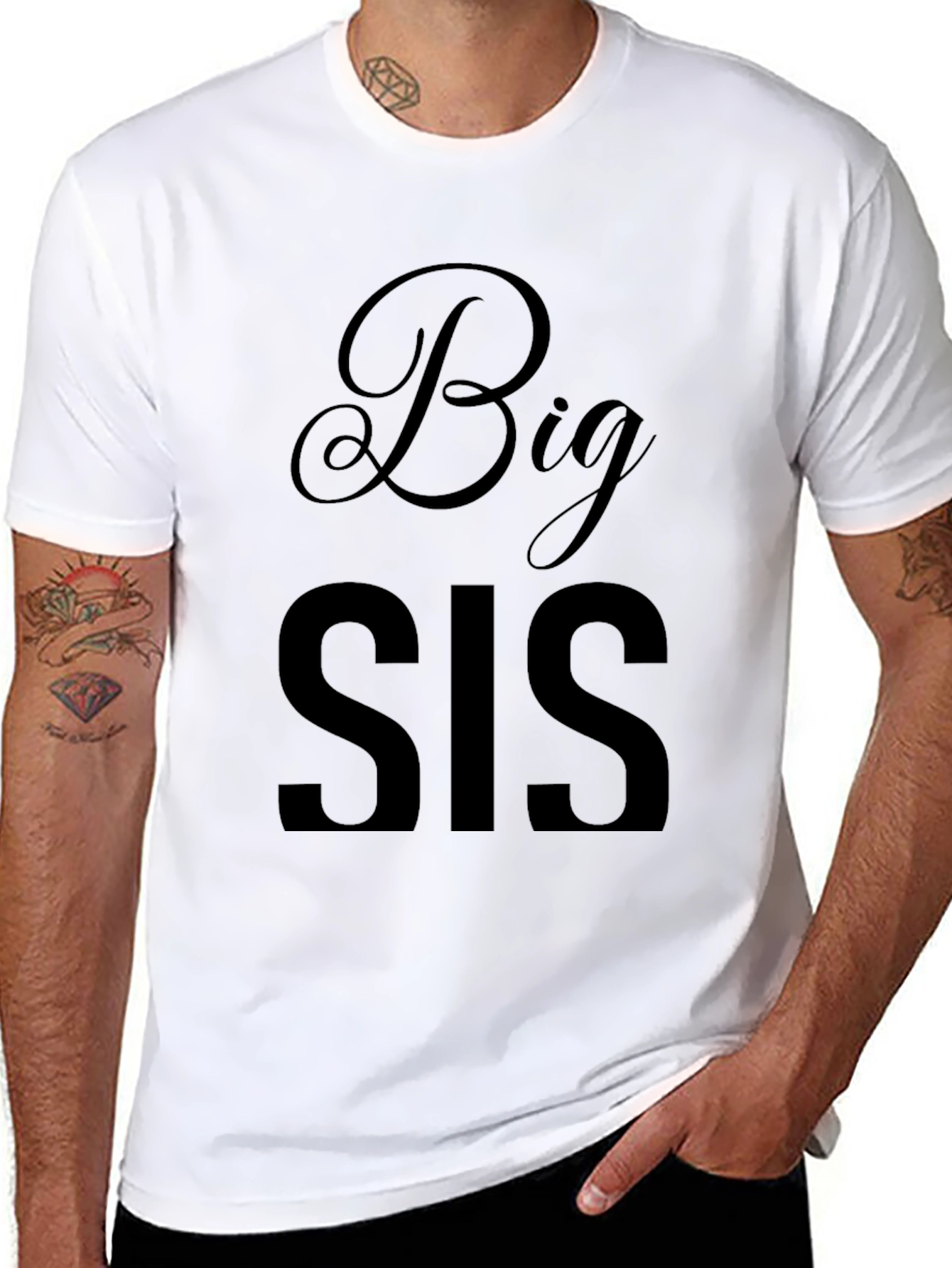 Big Sis Black Graphic Tee