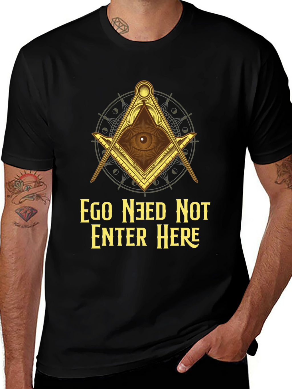 Ego Need Not Enter Here Graphic T-Shirt