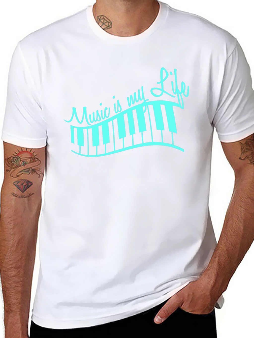 Music Is My Life Piano Keys T-Shirt
