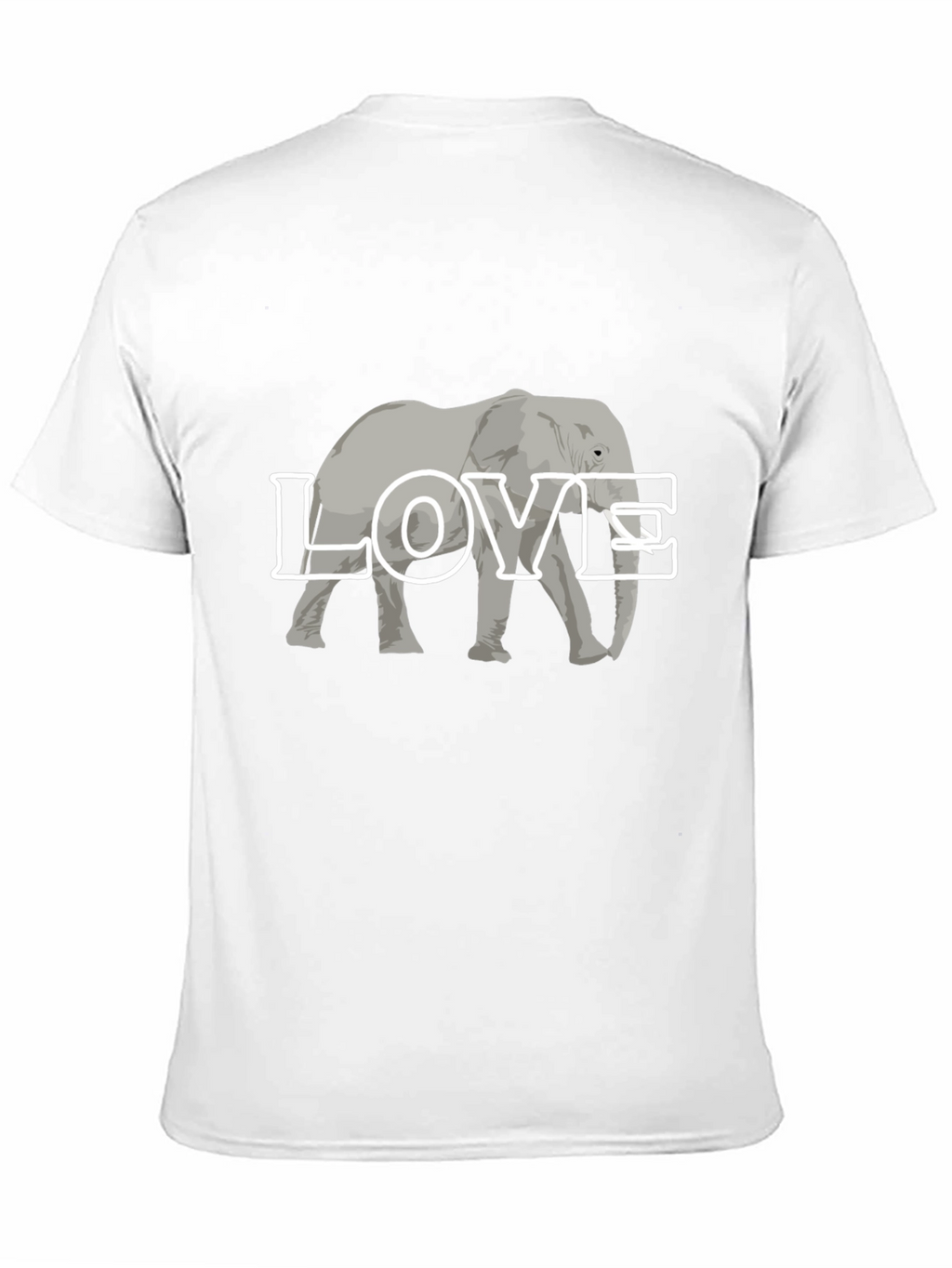 Elephant Love Graphic Tee - Black Cotton T-Shirt