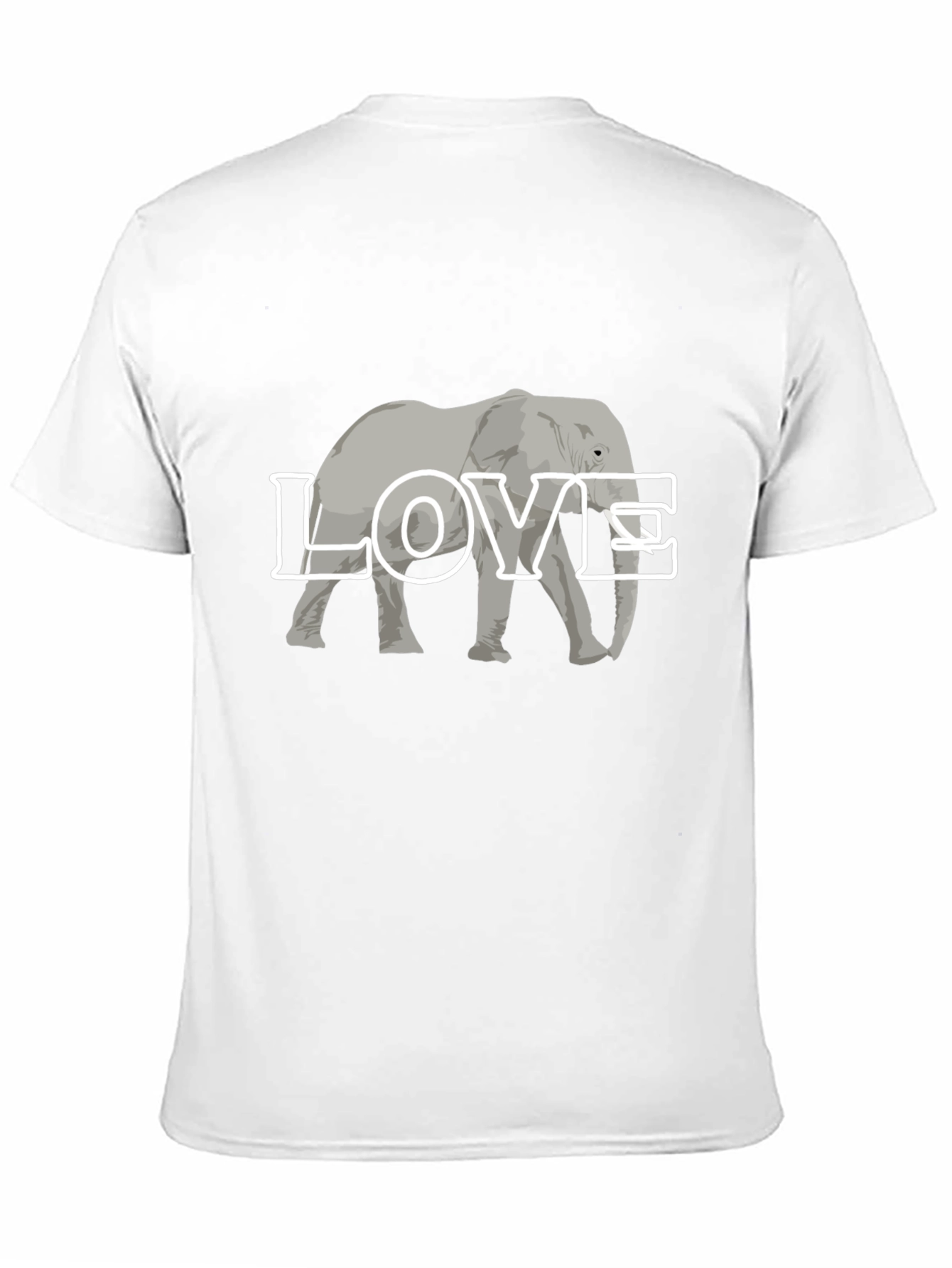 Elephant Love Graphic Tee - Black Cotton T-Shirt