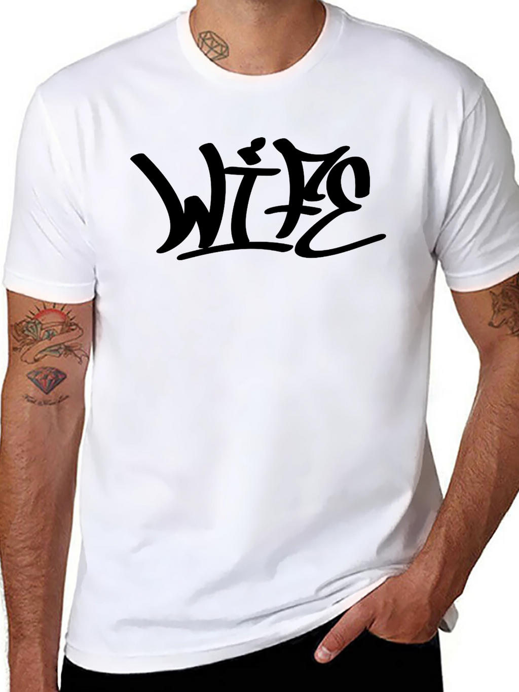 Wife Graphic Black T-Shirt