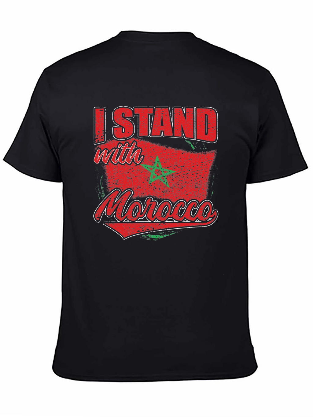 I Stand with Morocco Flag Graphic T-Shirt