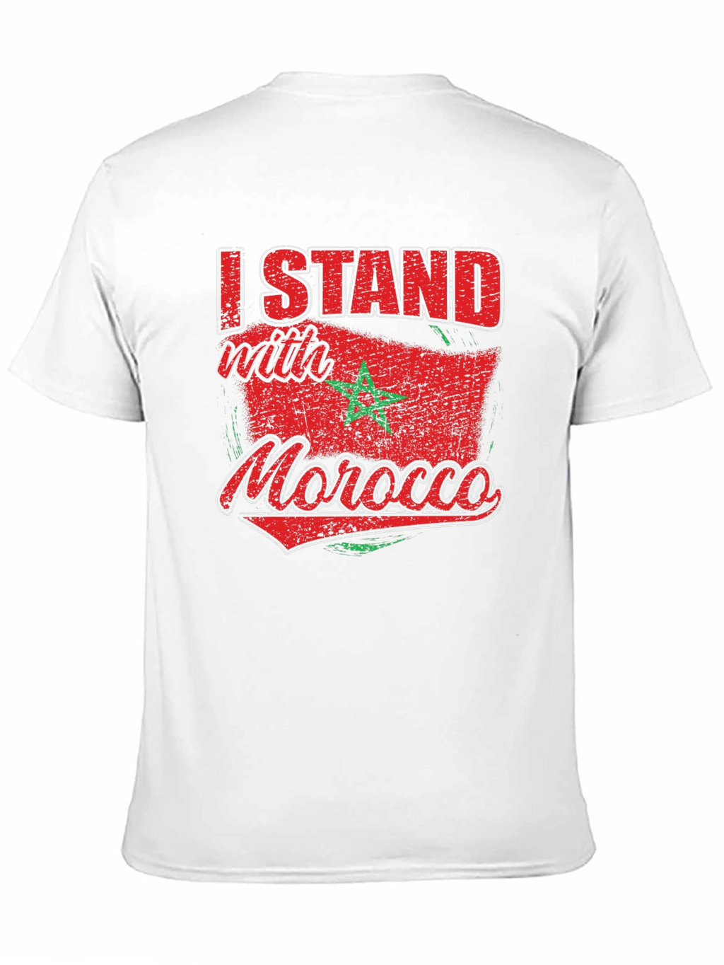 I Stand with Morocco Flag Graphic T-Shirt
