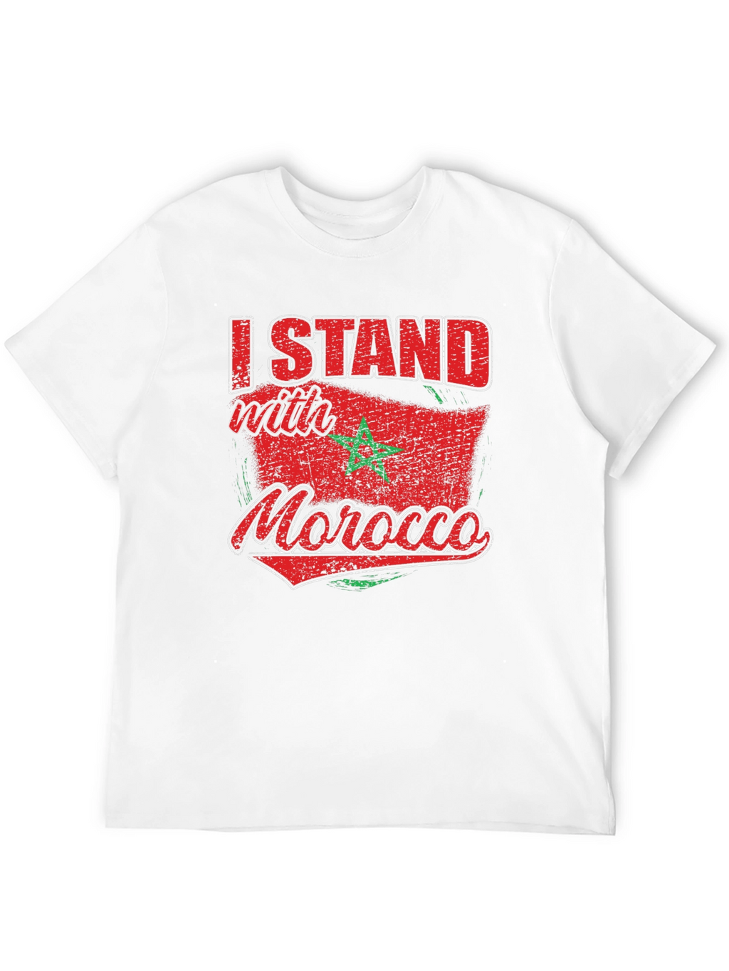 I Stand with Morocco Flag Graphic T-Shirt