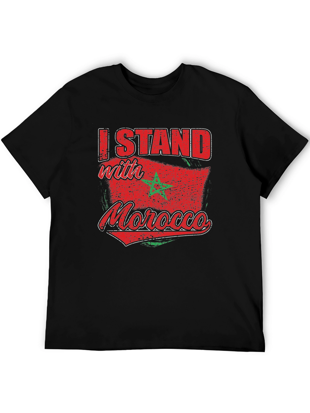 I Stand with Morocco Flag Graphic T-Shirt