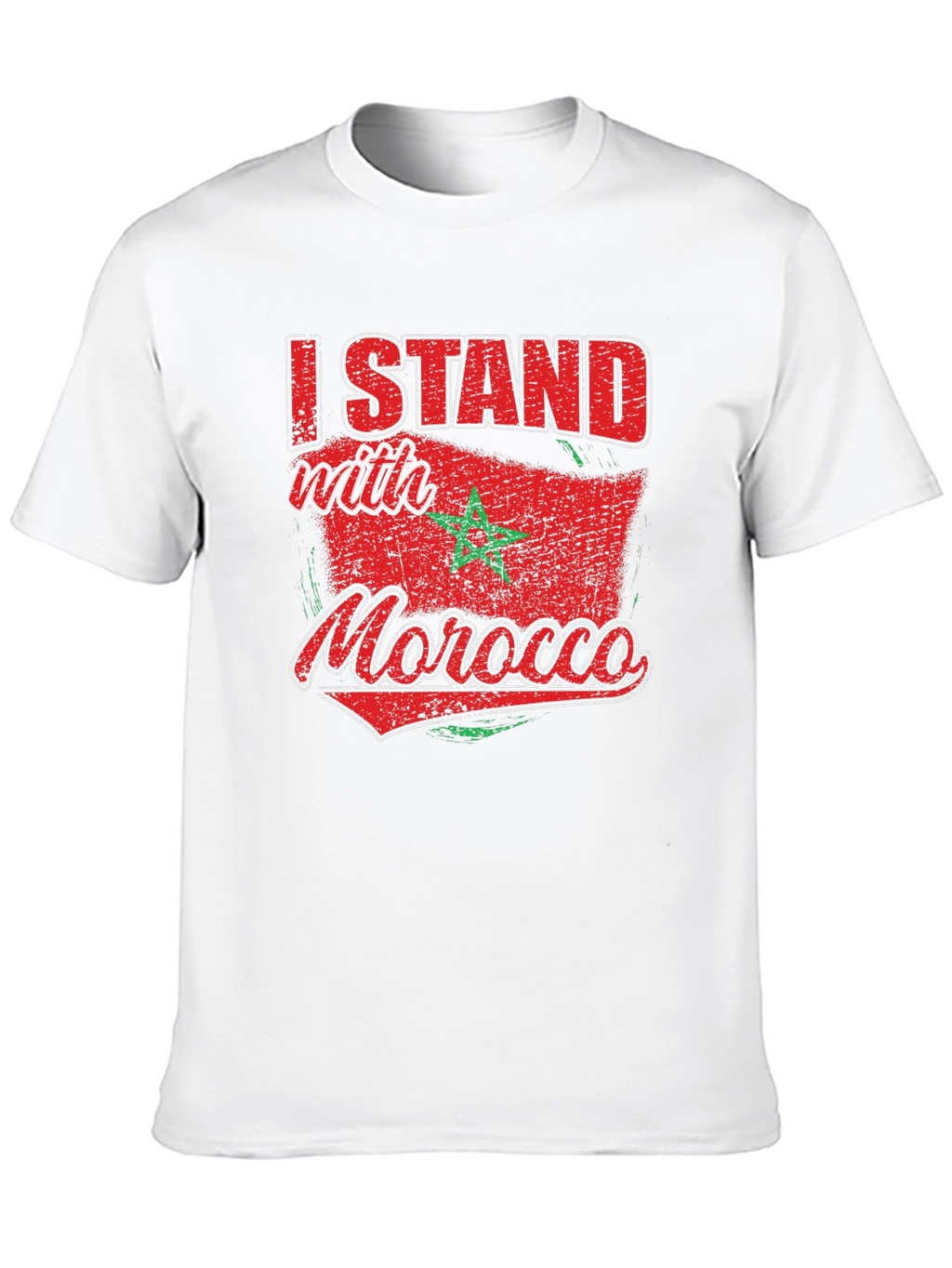I Stand with Morocco Flag Graphic T-Shirt