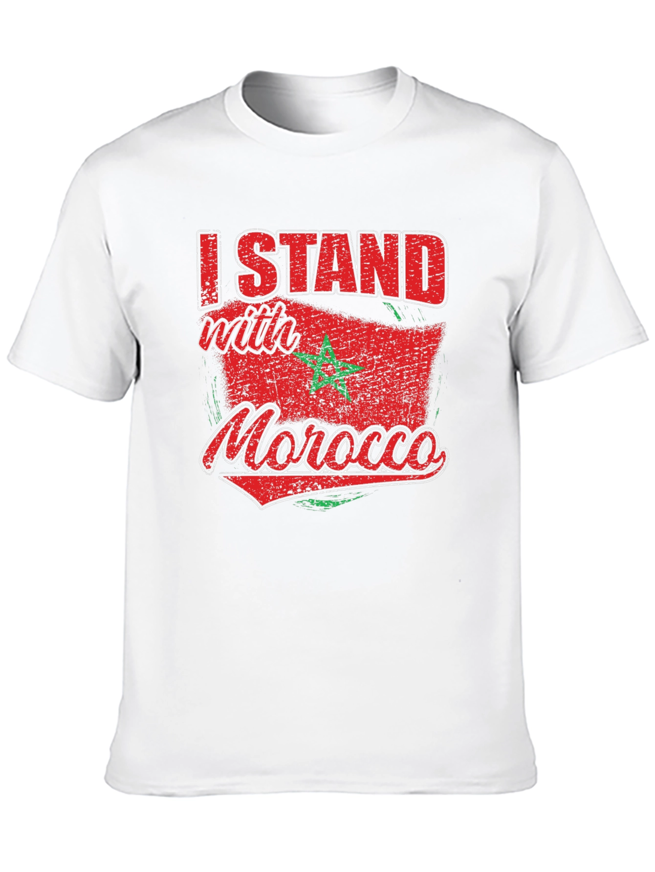 I Stand with Morocco Flag Graphic T-Shirt