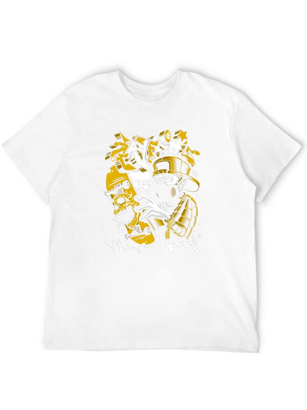 Skull Graffiti T-Shirt - Urban Style