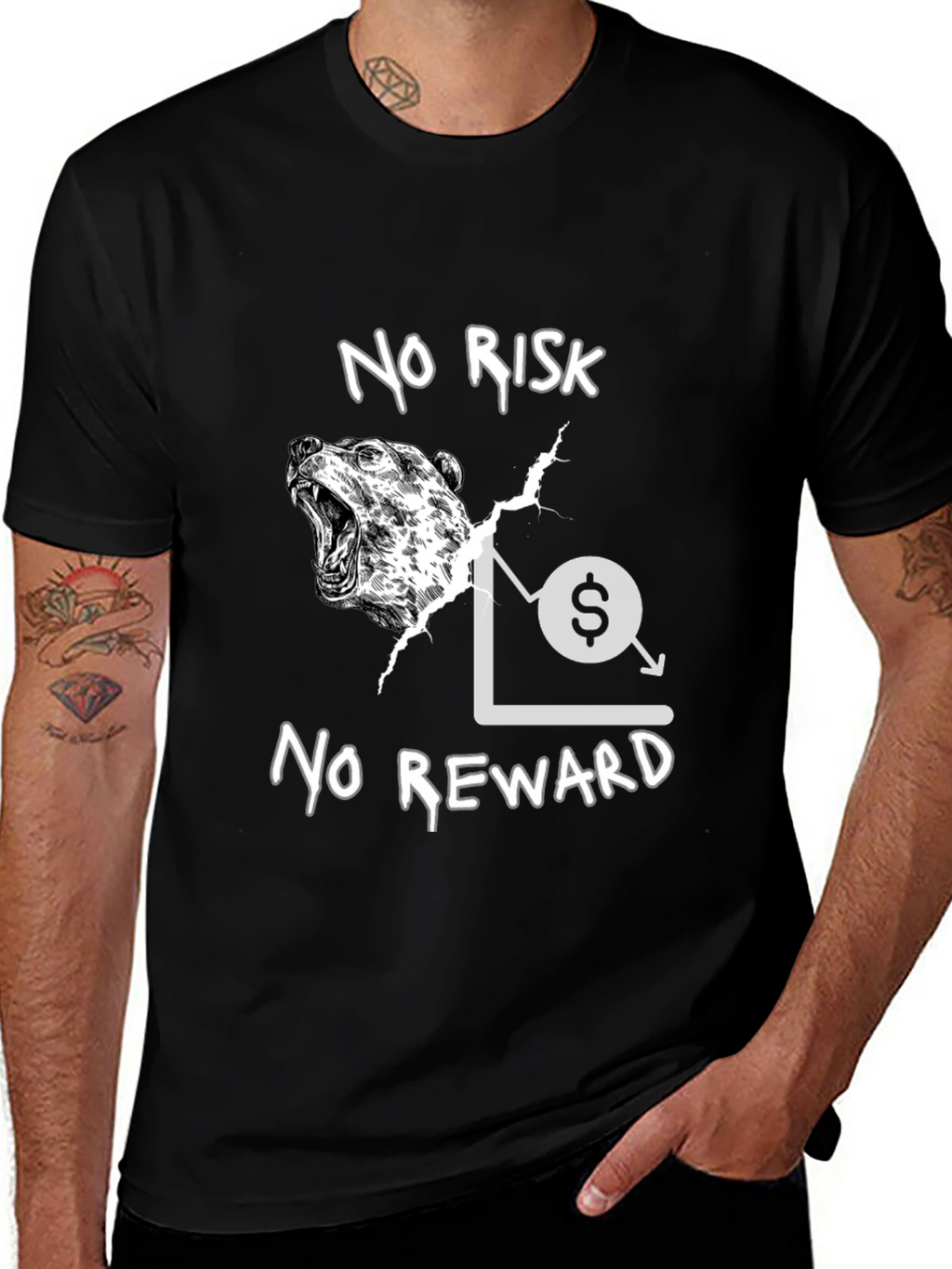 No Risk No Reward Bear Market T-Shirt
