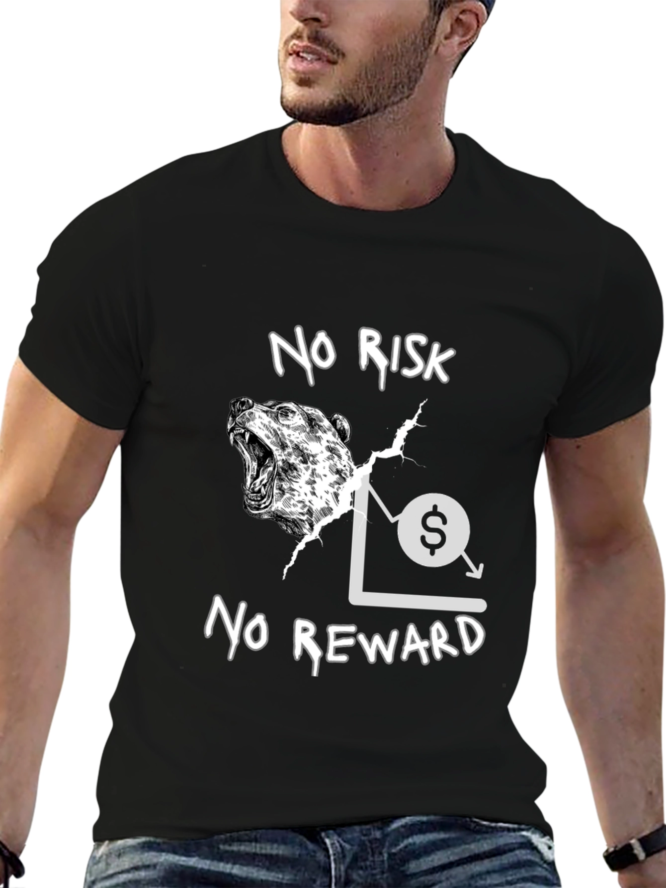 No Risk No Reward Bear Market T-Shirt