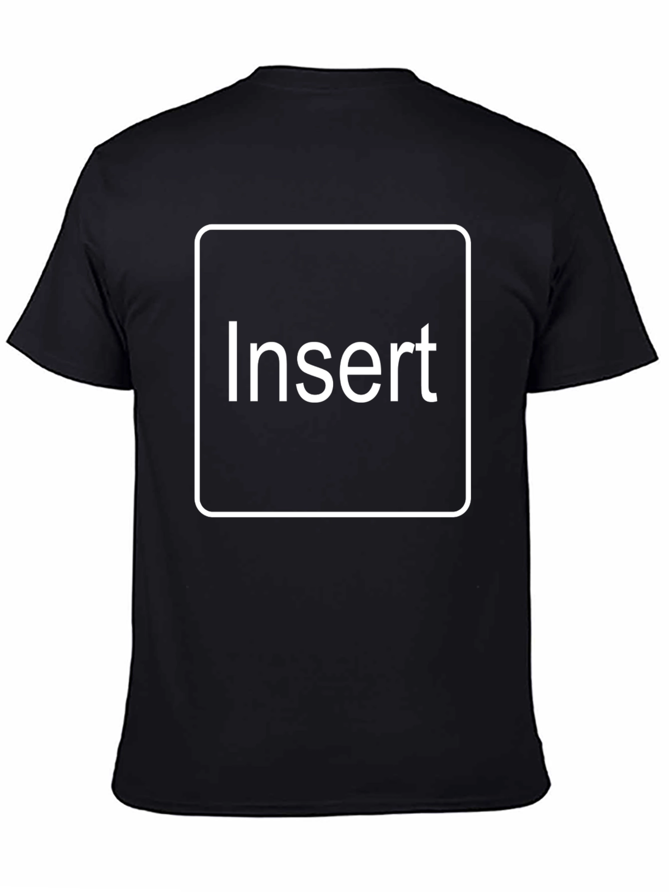Insert Text T-Shirt - Black Cotton Tee