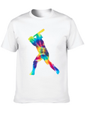 Tie Dye Baseball Player Graphic Tee