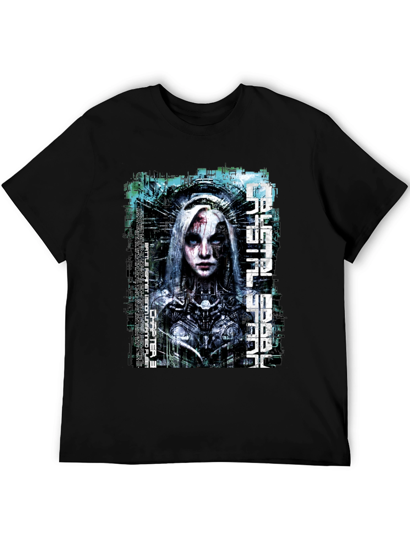 Futuristic Cyberpunk Graphic T-Shirt