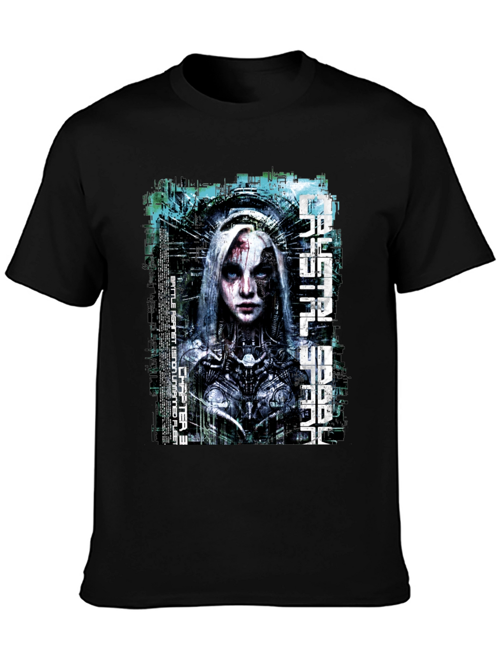 Futuristic Cyberpunk Graphic T-Shirt