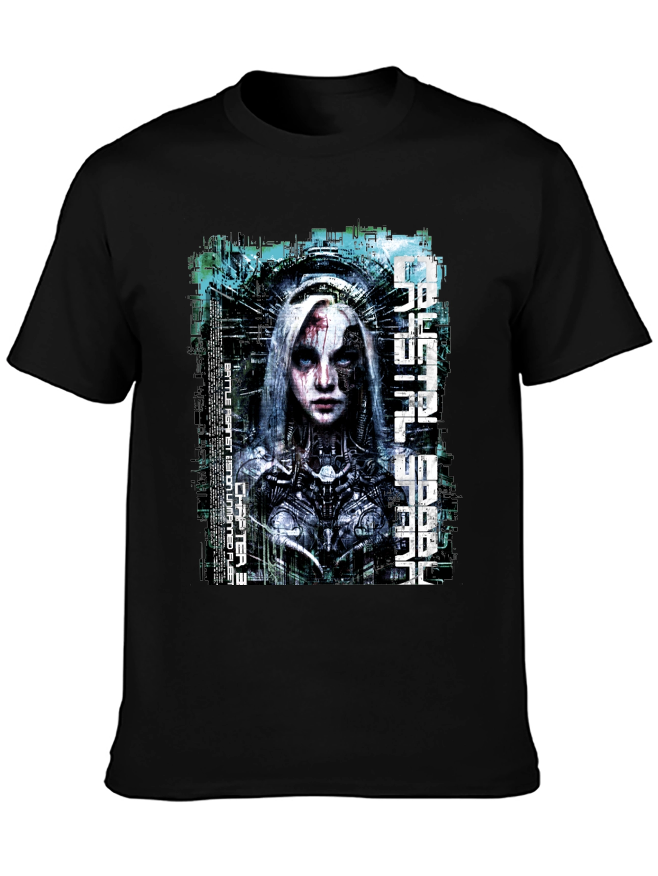 Futuristic Cyberpunk Graphic T-Shirt