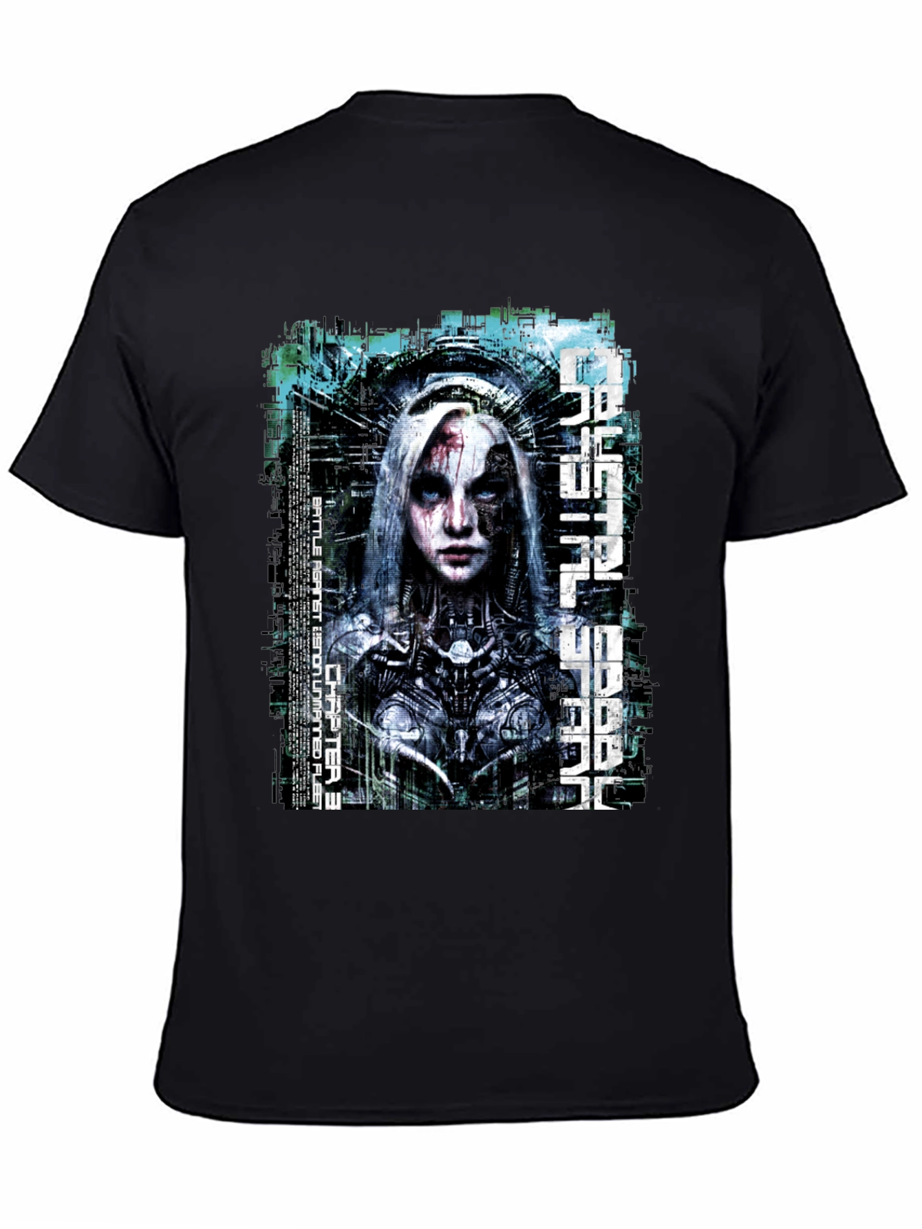 Futuristic Cyberpunk Graphic T-Shirt