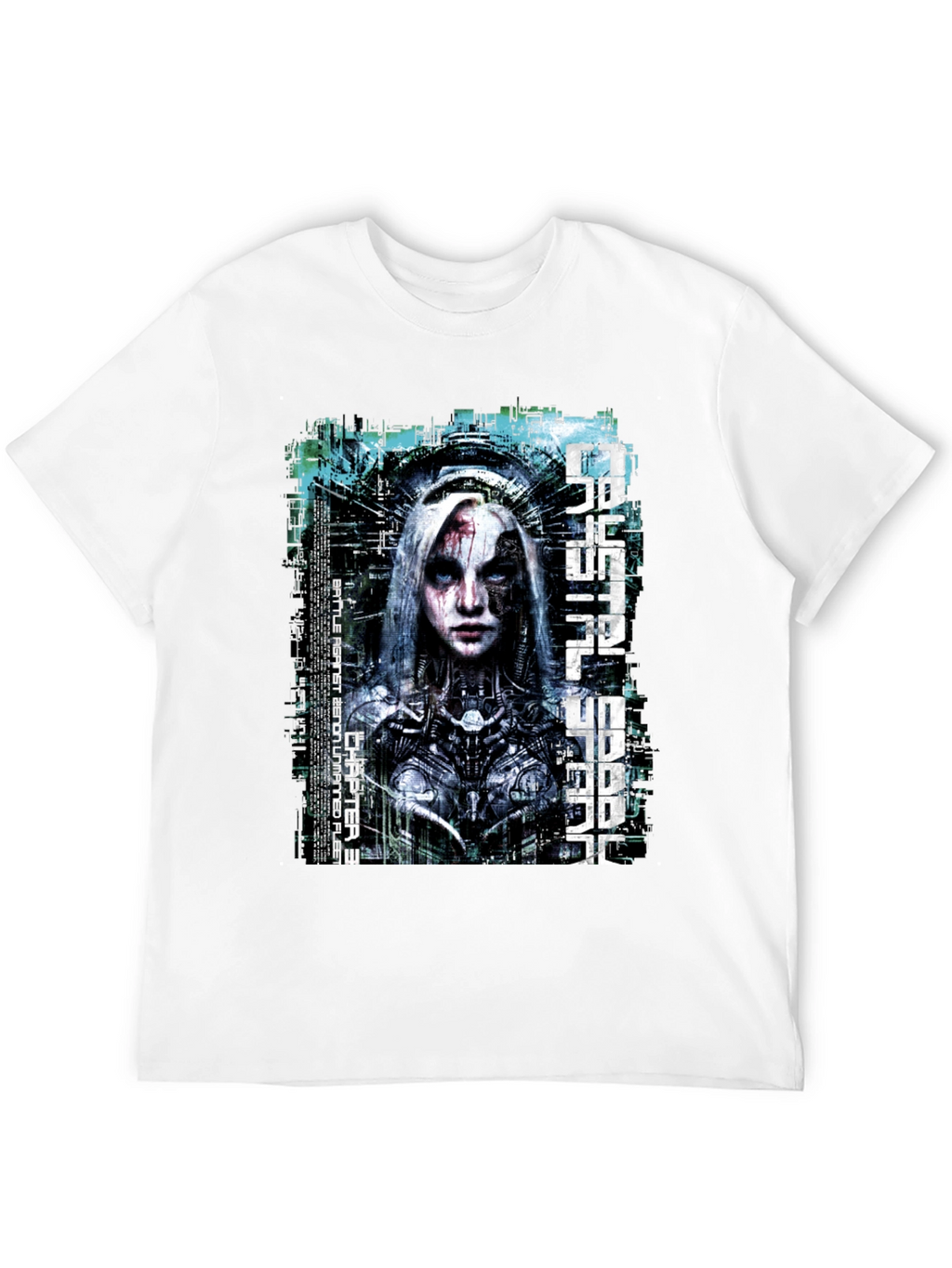 Futuristic Cyberpunk Graphic T-Shirt