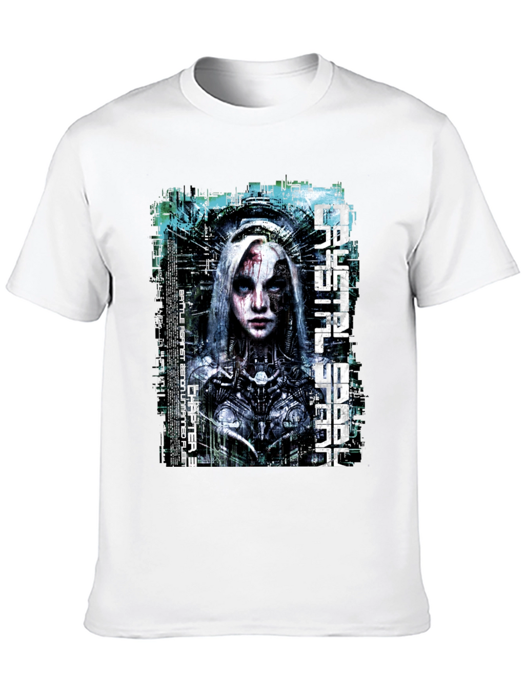 Futuristic Cyberpunk Graphic T-Shirt