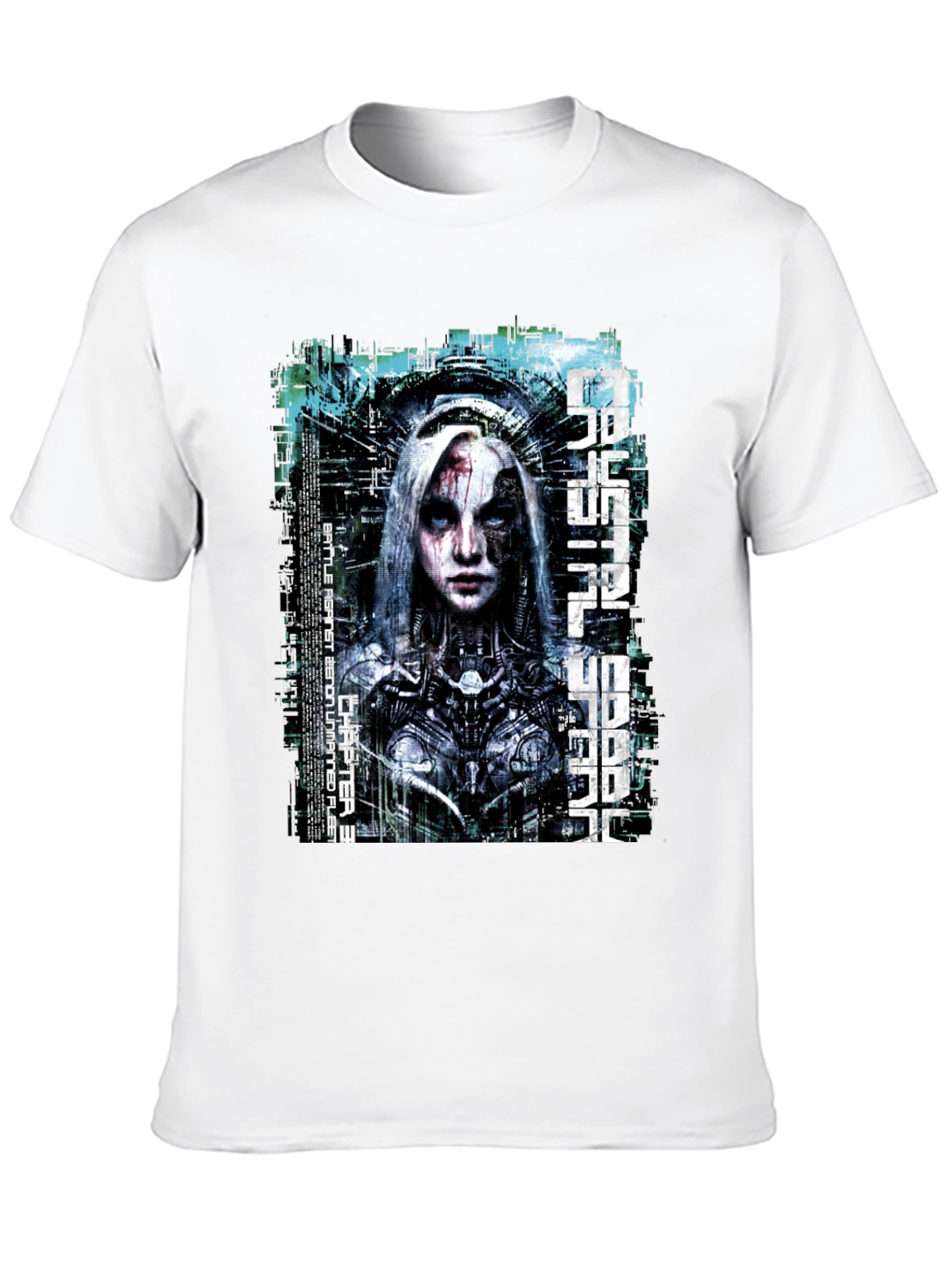 Futuristic Cyberpunk Graphic T-Shirt