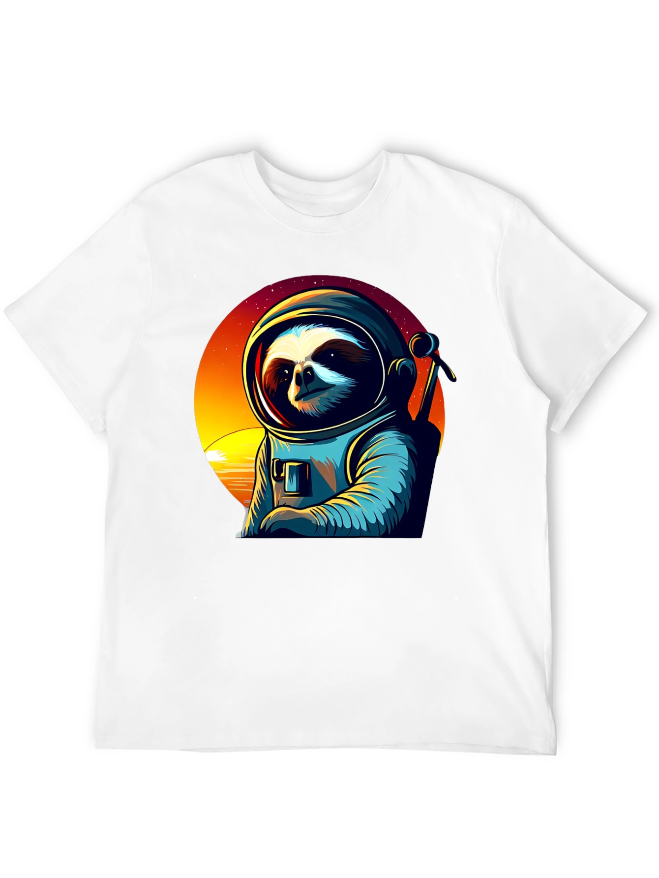 Astronaut Sloth Graphic Tee - Space Adventure Shirt