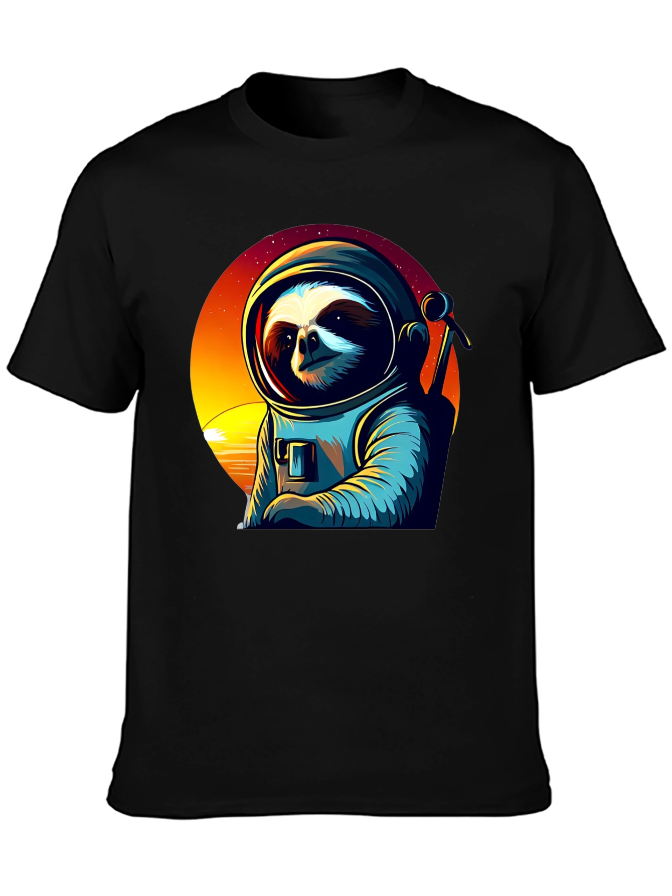 Astronaut Sloth Graphic Tee - Space Adventure Shirt