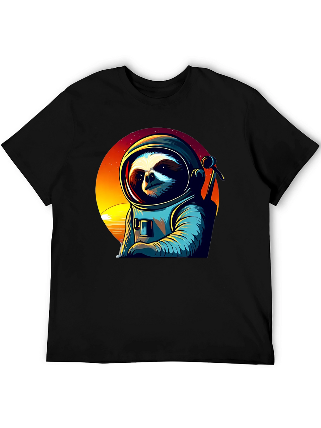 Astronaut Sloth Graphic Tee - Space Adventure Shirt
