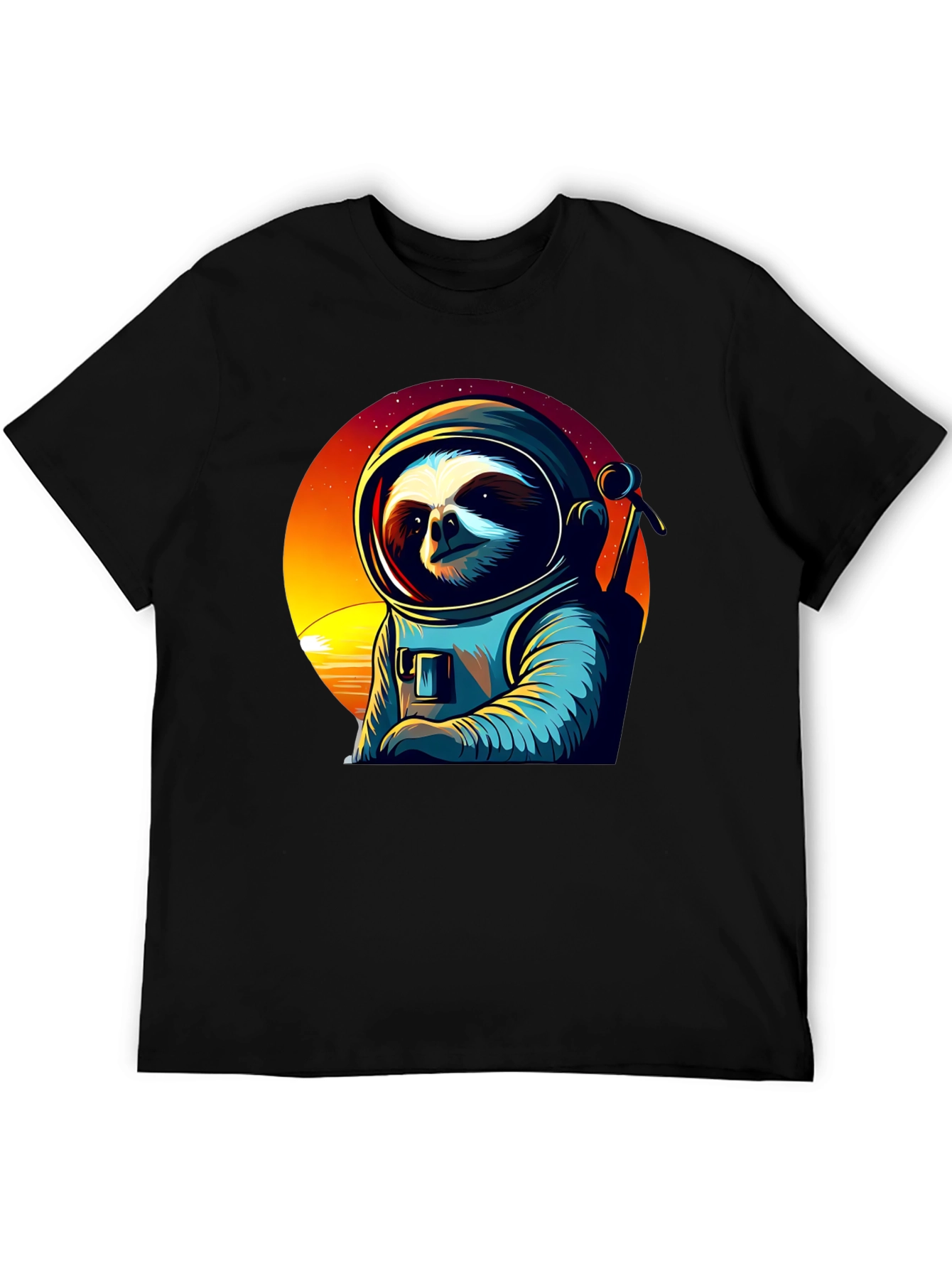 Astronaut Sloth Graphic Tee - Space Adventure Shirt