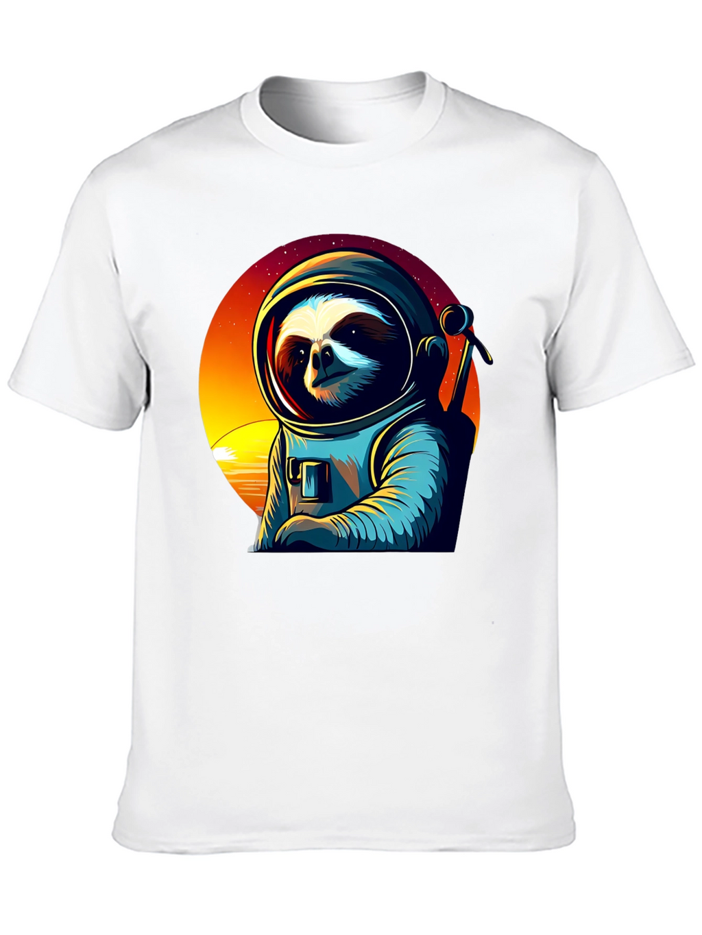 Astronaut Sloth Graphic Tee - Space Adventure Shirt