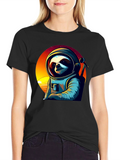 Astronaut Sloth Graphic Tee - Space Adventure Shirt