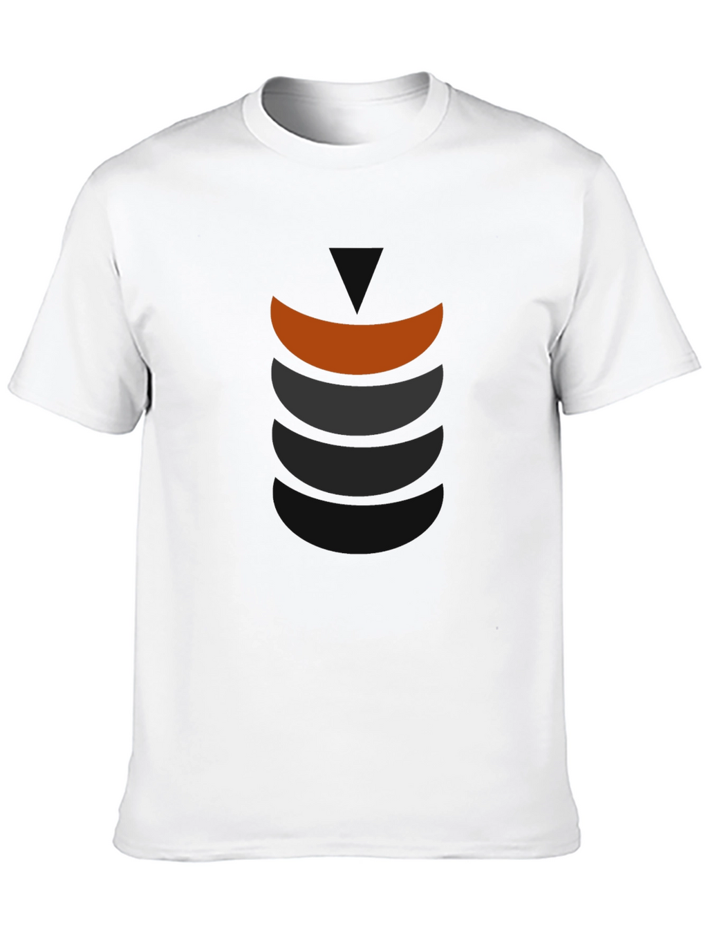 Modern Graphic Tee - Stylish Curved Block Design