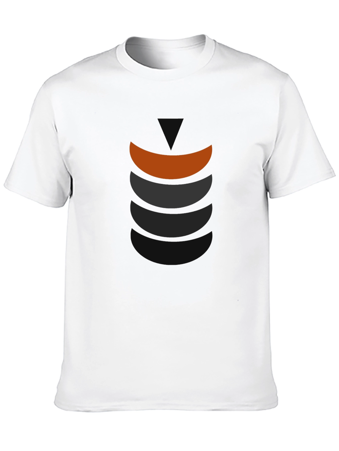 Modern Graphic Tee - Stylish Curved Block Design