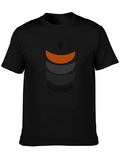 Modern Graphic Tee - Stylish Curved Block Design