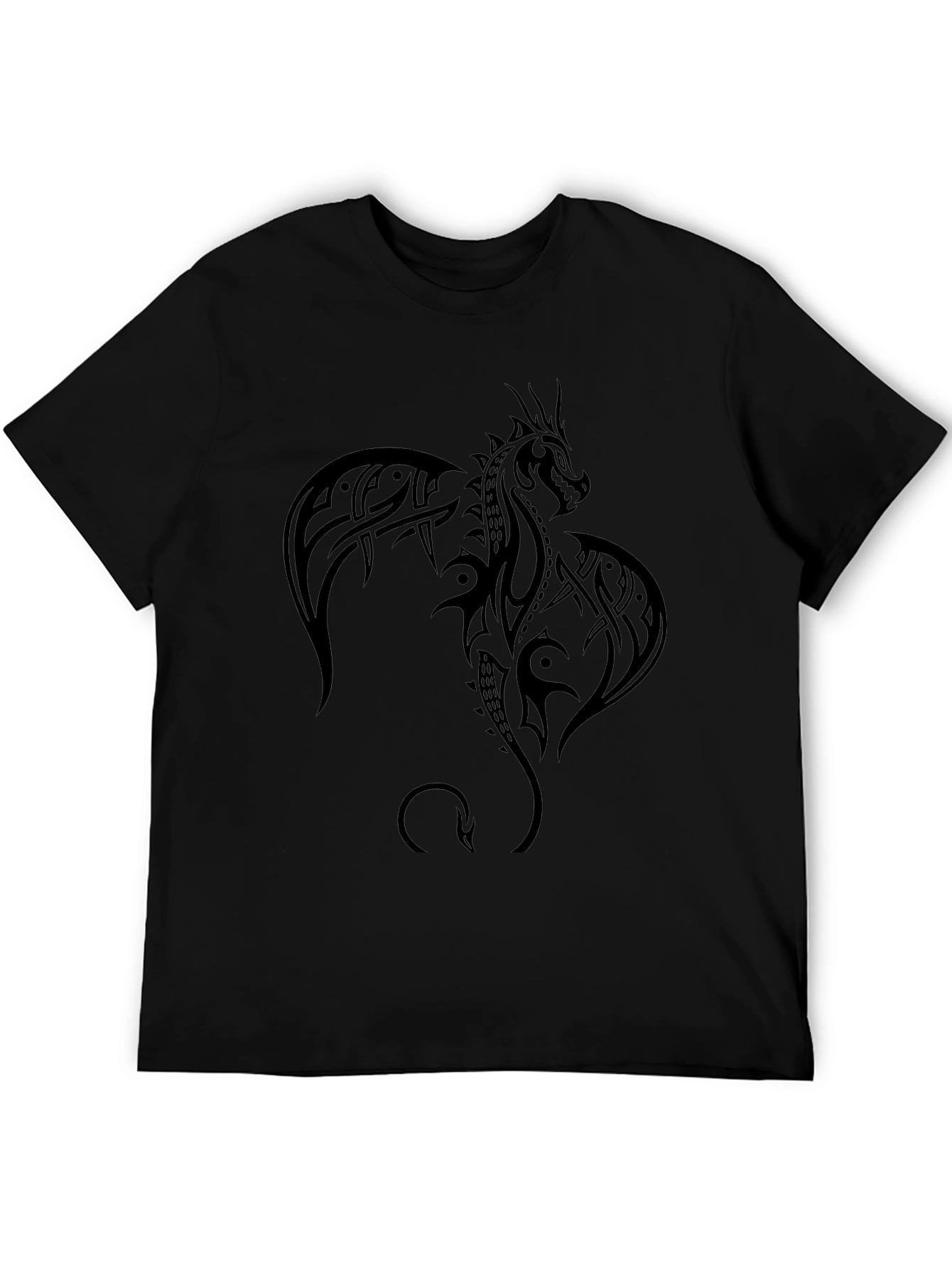 Tribal Dragon Black T-Shirt