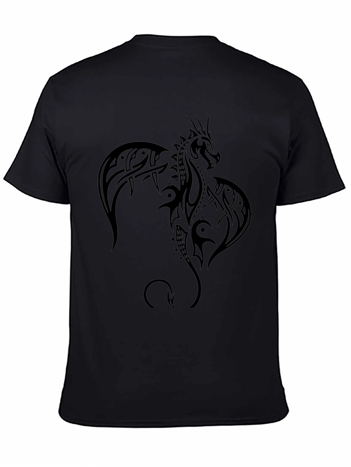Tribal Dragon Black T-Shirt