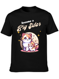 Big Sister Announcement T-Shirt with Cute Cats