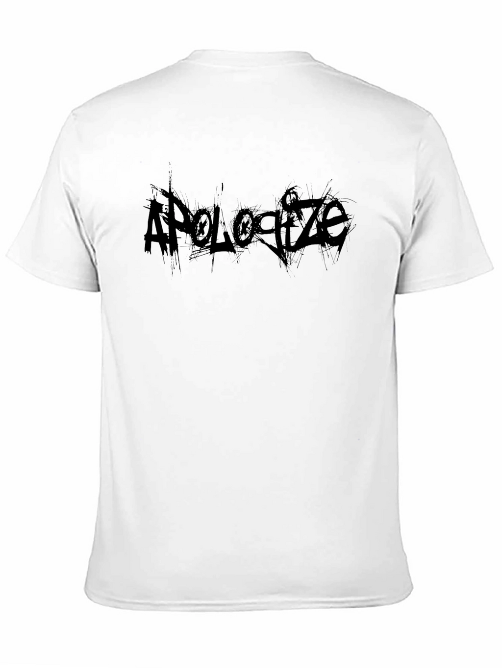 Apologize Graphic Print Mens Black T-Shirt