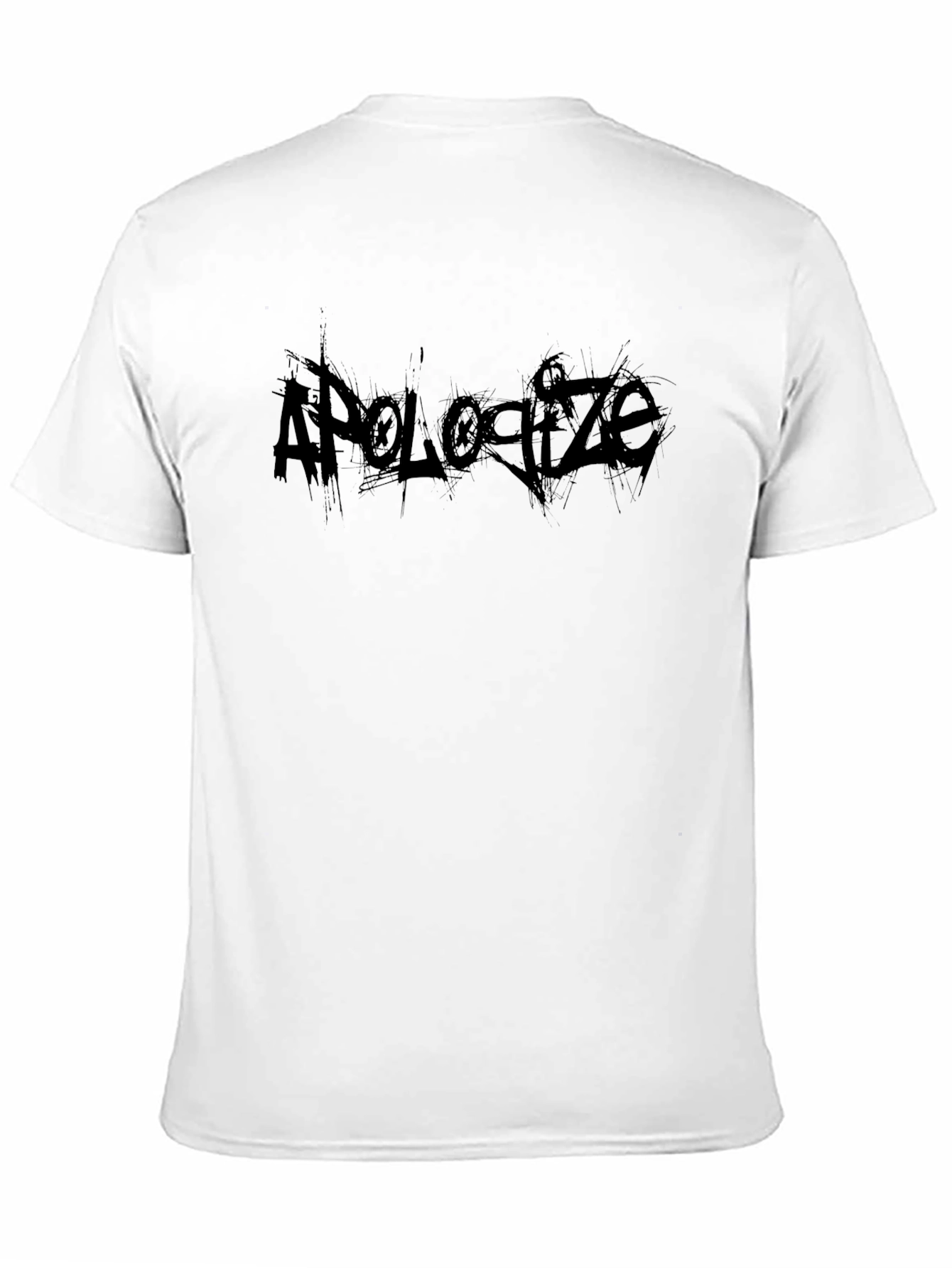 Apologize Graphic Print Mens Black T-Shirt