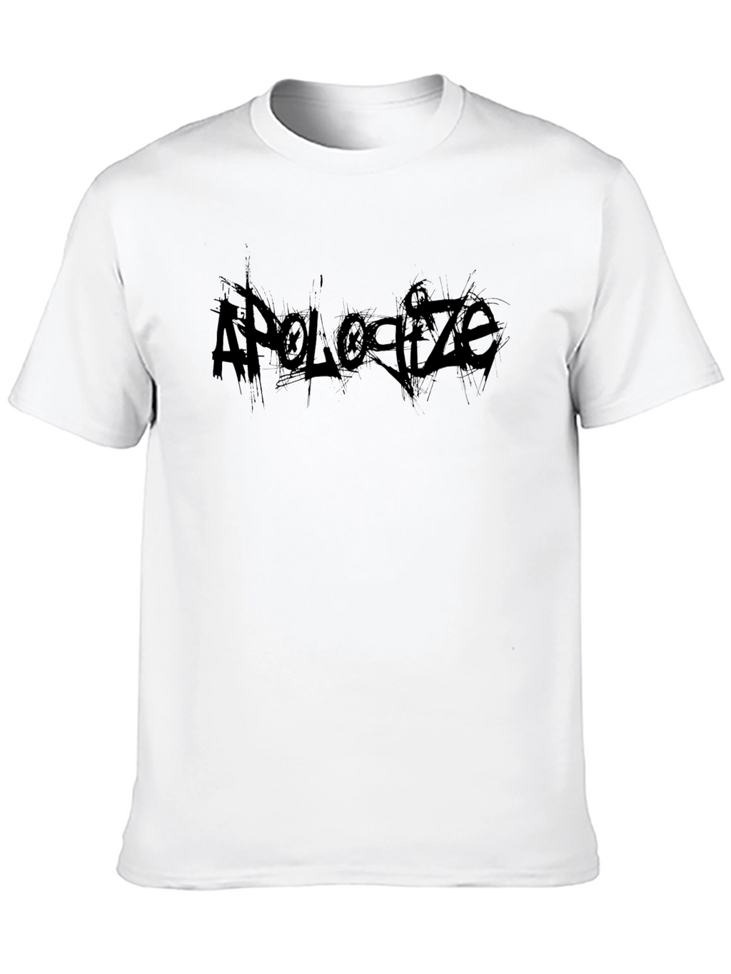 Apologize Graphic Print Mens Black T-Shirt