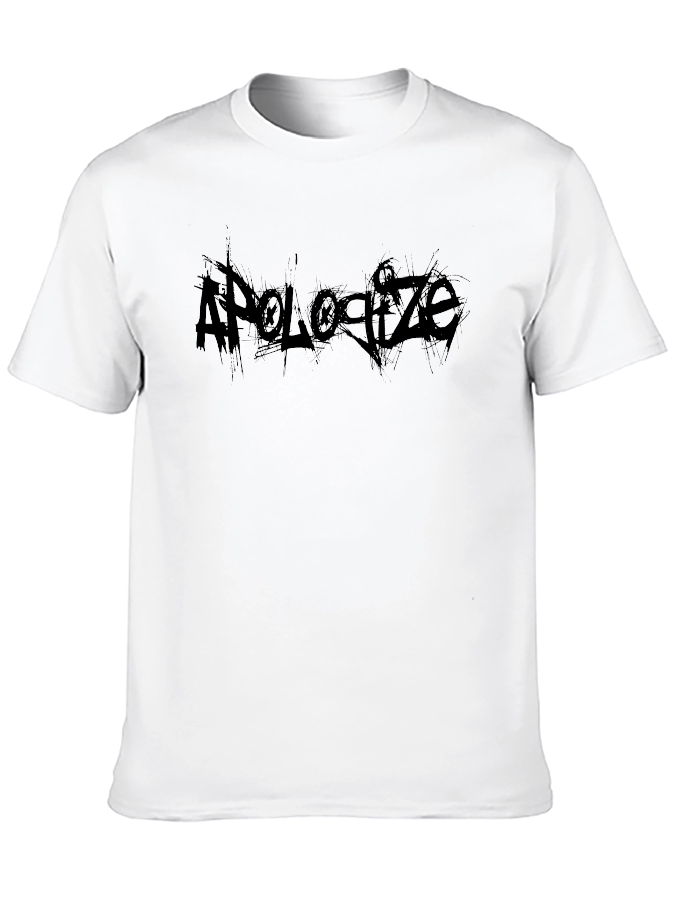Apologize Graphic Print Mens Black T-Shirt
