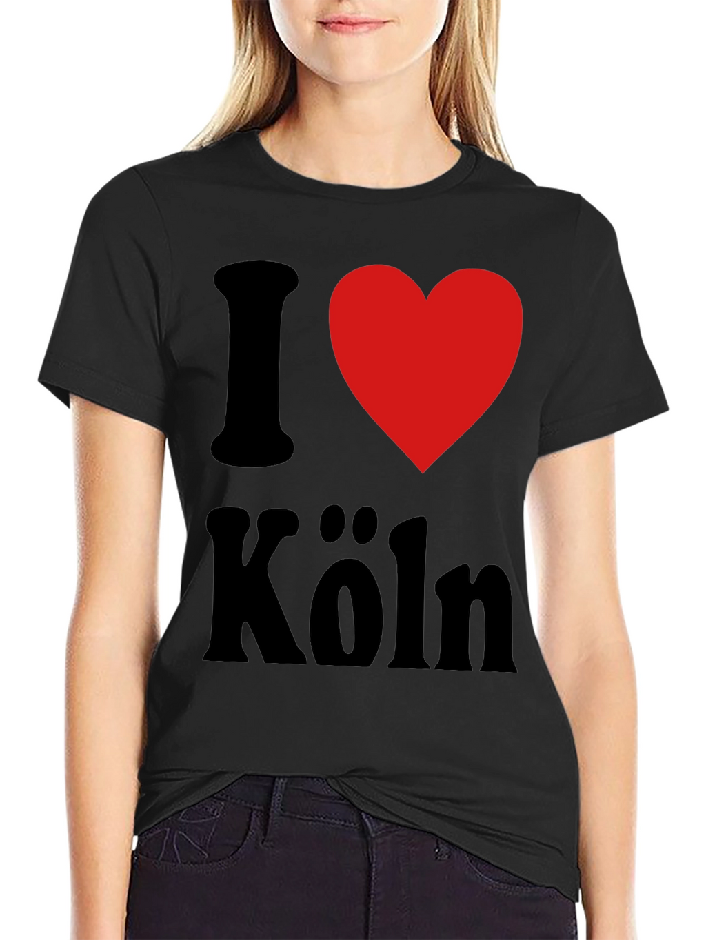 I Love Köln T-Shirt - Black Cotton Graphic Tee