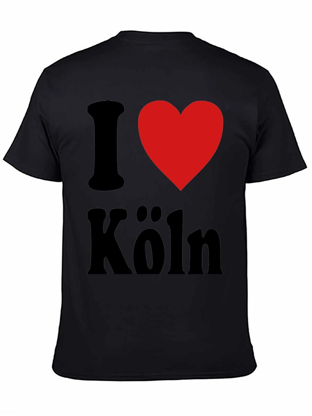 I Love Köln T-Shirt - Black Cotton Graphic Tee
